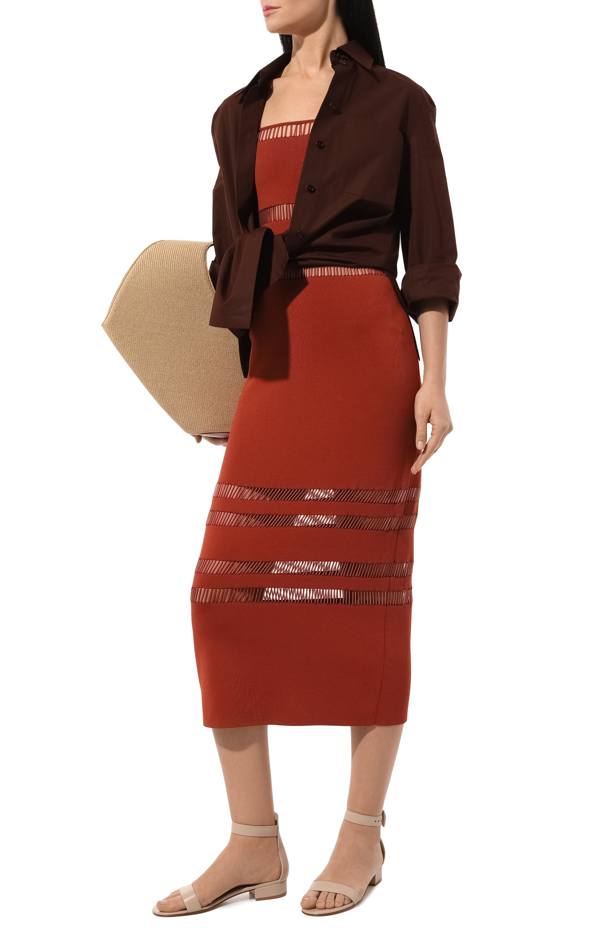 Кожаные босоножки portofino GIANVITO ROSSI, арт. G60354.20RIC.VITM0US, фото 2