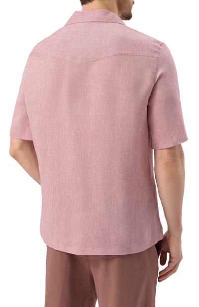 Льняная рубашка BRUNELLO CUCINELLI, арт. MM6840615, фото 4