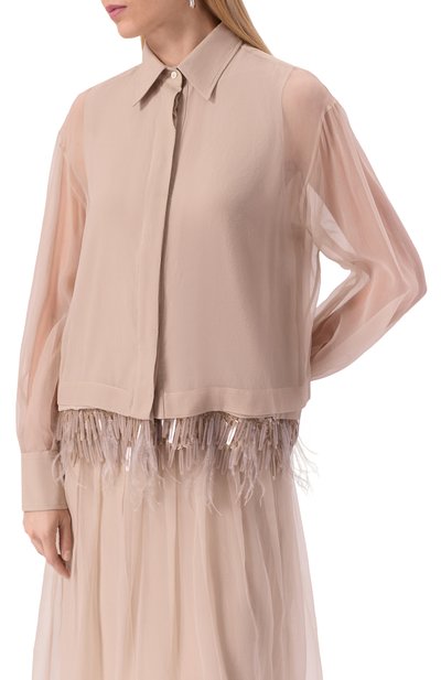 Шелковая блузка BRUNELLO CUCINELLI, арт. MF940RA116, фото 3