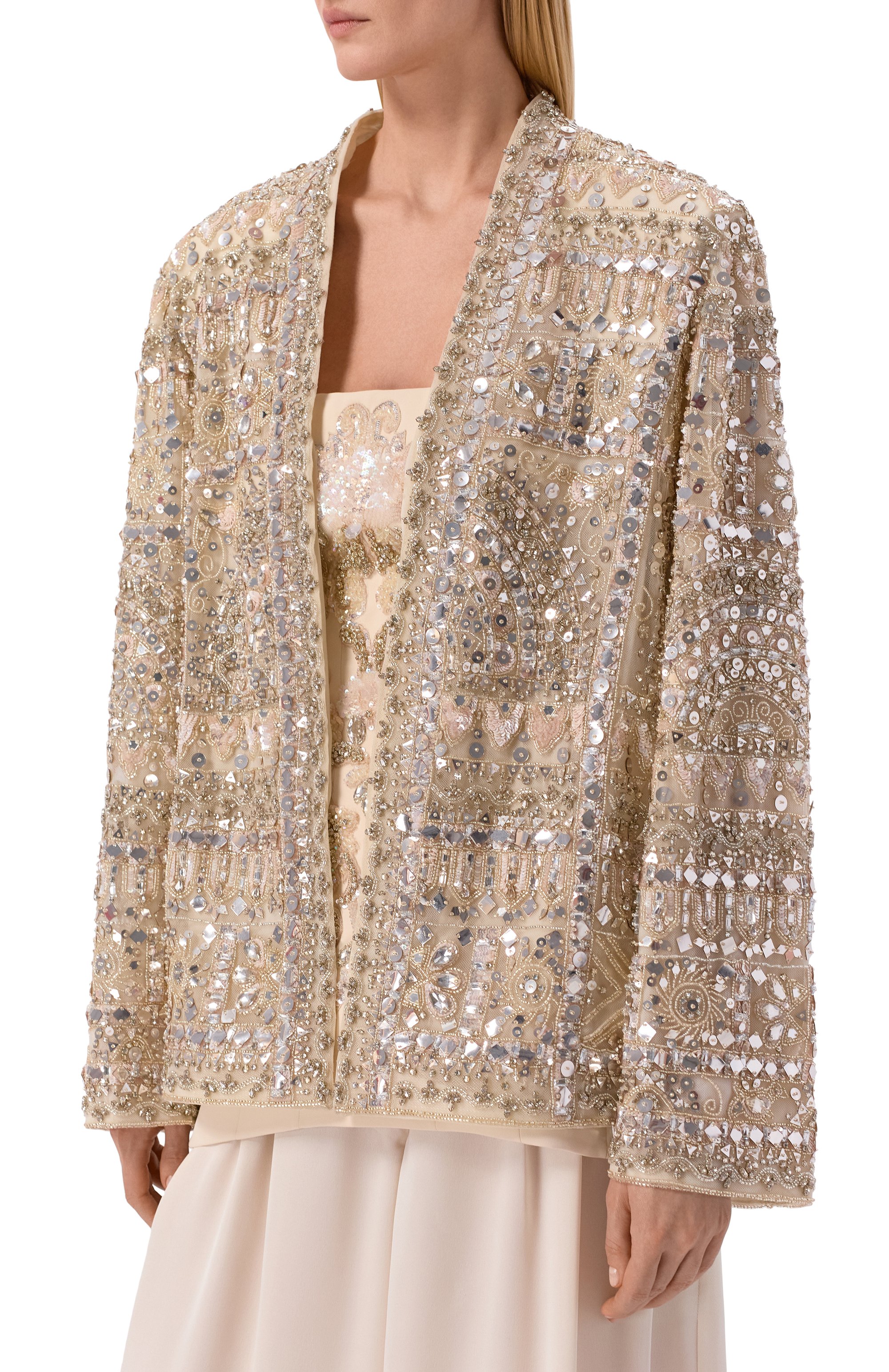 Жакет с отделкой бисером и пайетками ZUHAIR MURAD, арт. RJK26027/INST000, фото 3