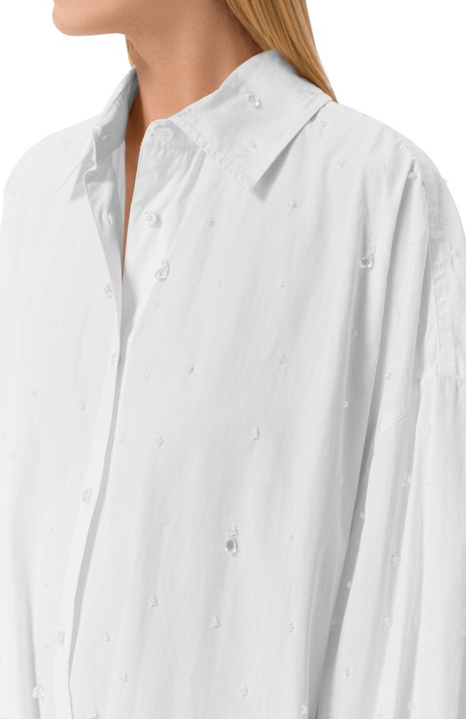 Хлопковое платье Giuseppe di Morabito 06PSDR916R 16406 Белый  06PSDR916R 16406 Фото 4