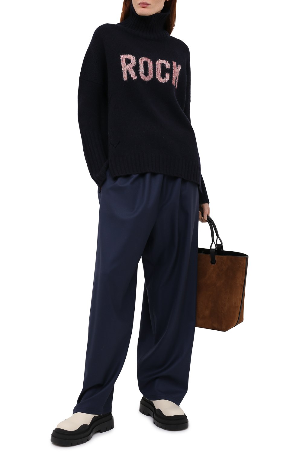 Шерстяной свитер ZADIG AND VOLTAIRE темно-синего цвета по цене 39400 руб., арт. SKMF1113F, фото 2 Шерстяной свитер ZADIG AND VOLTAIRE, арт. SKMF1113F, фото 2