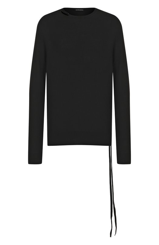 Джемпер из хлопка и кашемира Ann Demeulemeester B0012481/KN055 Чёрный B0012481/KN055