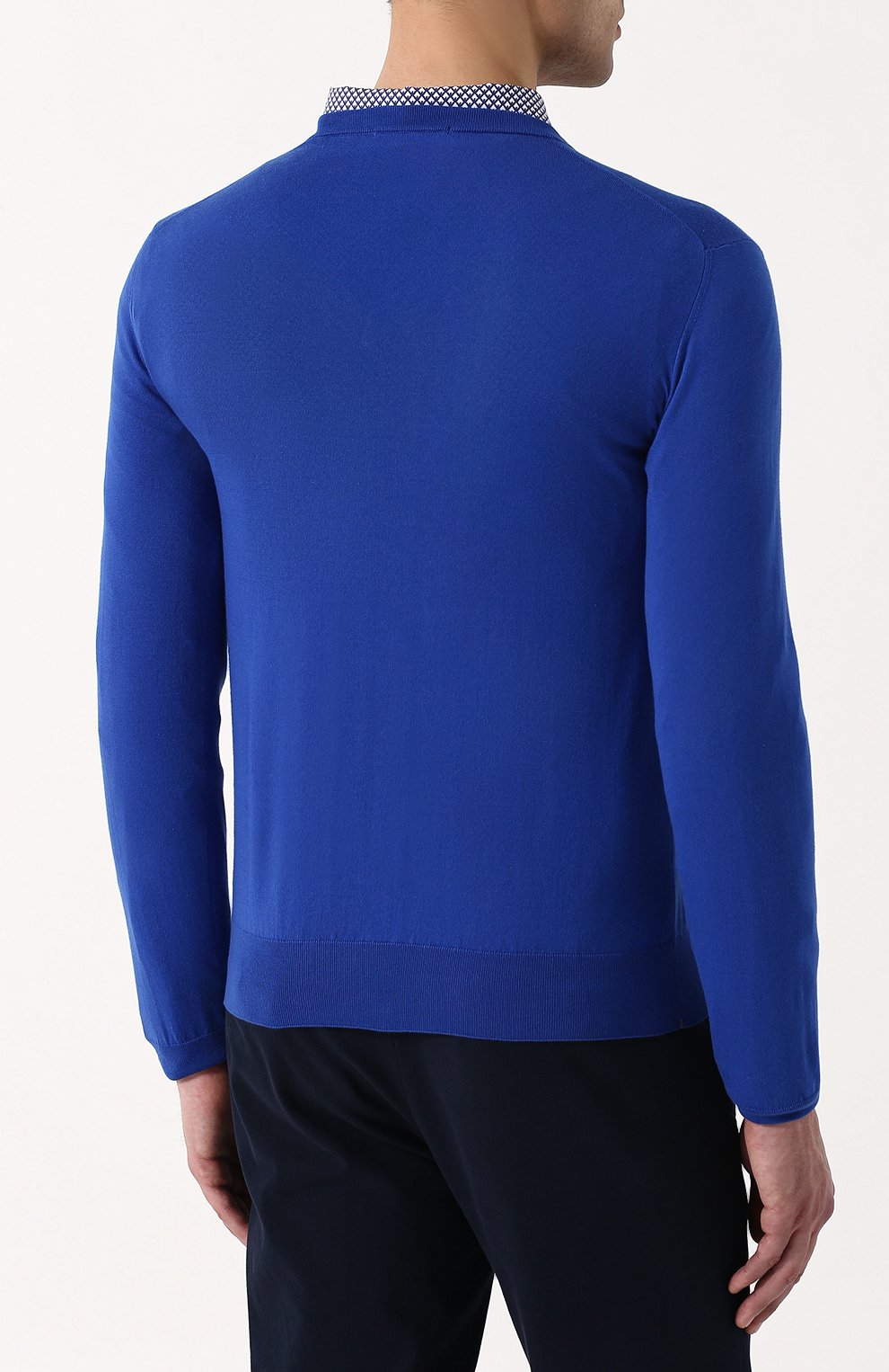 Пуловер тонкой вязки из смеси хлопка и кашемира FIORONI, арт. M14609B1, фото 4