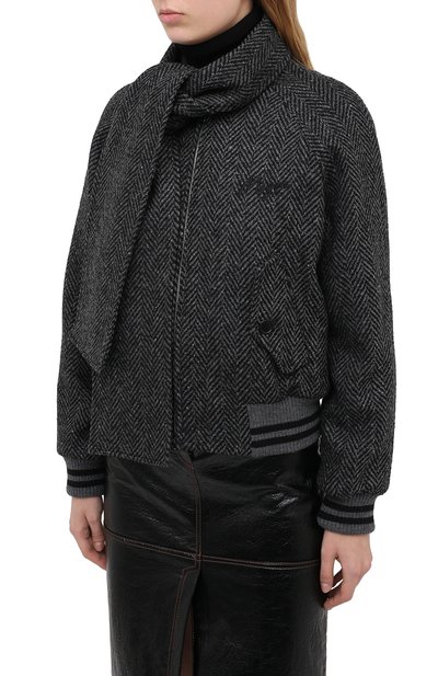 Бомбер MSGM серого цвета по цене 62950 руб., арт. 2941MDH06X 207669, фото 3 Бомбер MSGM, арт. 2941MDH06X 207669, фото 3