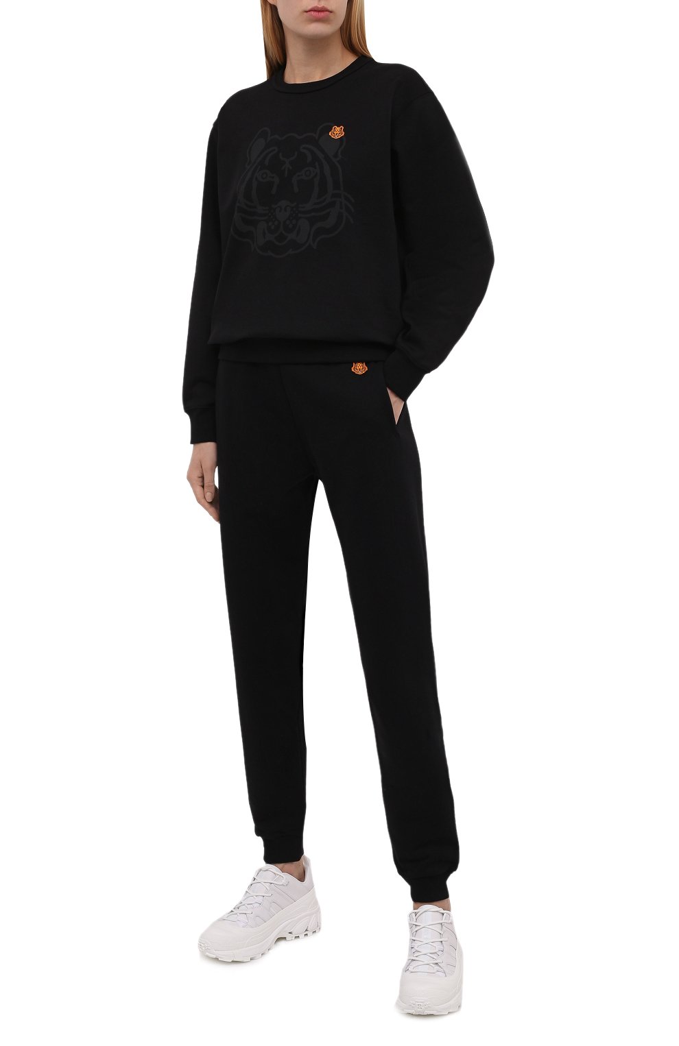 Хлопковые джоггеры KENZO черного цвета по цене 29050 руб., арт. FB52PA7224ML, фото 2 Хлопковые джоггеры KENZO, арт. FB52PA7224ML, фото 2