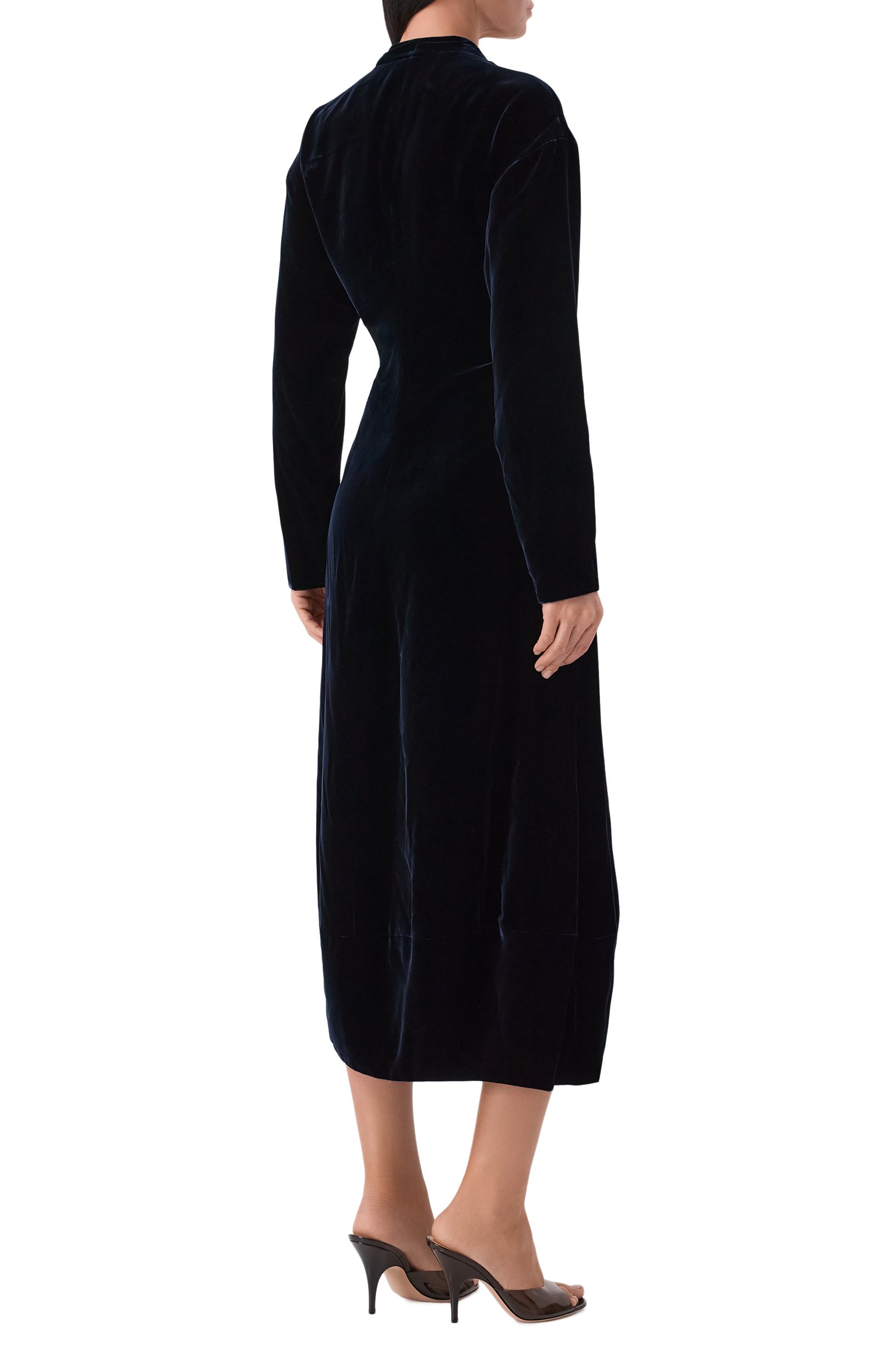 Бархатное платье GIORGIO ARMANI темно-синего цвета по цене 787000 руб., арт. GW003817/TE10831, фото 3 Бархатное платье GIORGIO ARMANI, арт. GW003817/TE10831, фото 3
