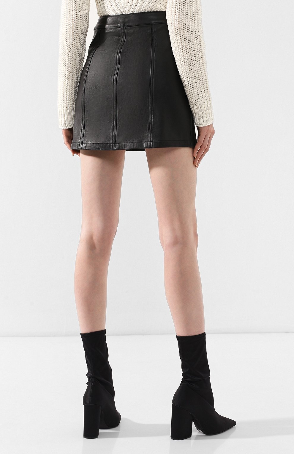 Кожаная мини-юбка RAG AND BONE, арт. W292B09L9, фото 4
