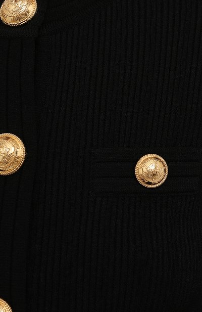 Кардиган из вискозы BALMAIN черного цвета по цене 154500 руб., арт. WF1KL005/K211, фото 5 Кардиган из вискозы BALMAIN, арт. WF1KL005/K211, фото 5