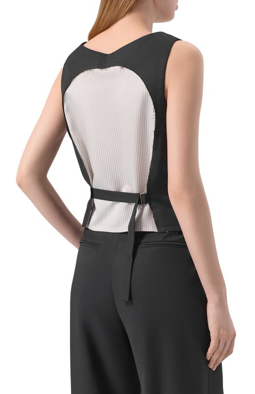 Жилет из шерсти и вискозы Les Archives LA_034СО Чёрный  LA_034СО Фото 4