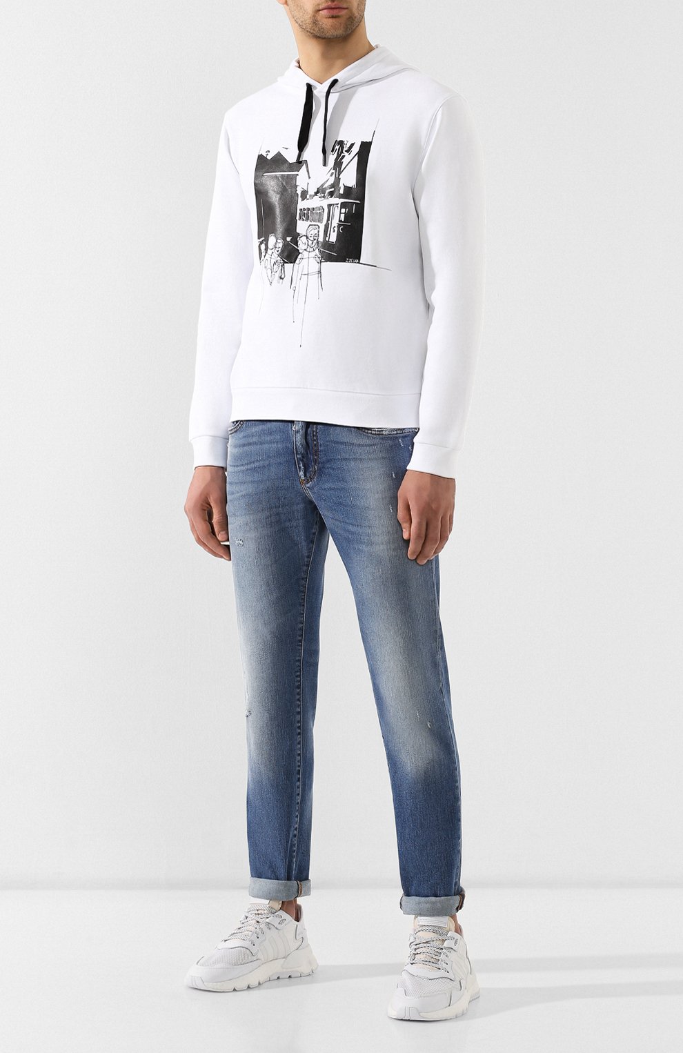 Комбинированные кроссовки nite jogger ADIDAS ORIGINALS, арт. BD7676, фото 2