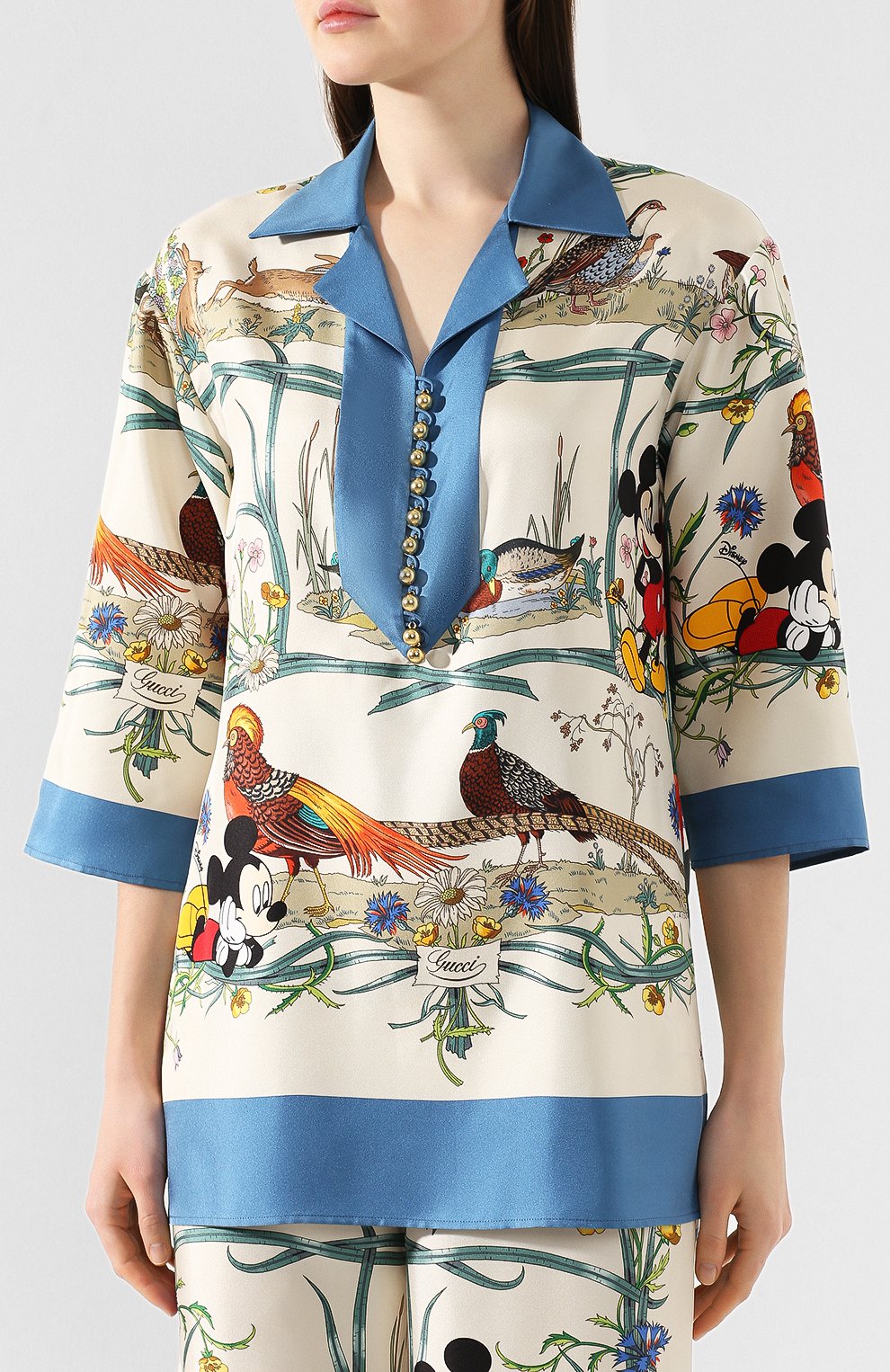 Шелковая рубашка disney x gucci GUCCI, арт. 596712/ZAD00, фото 3