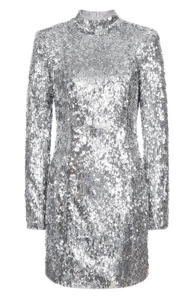 Женское платье с отделкой пайетками BALMAIN, арт. HF1R8980/XM11