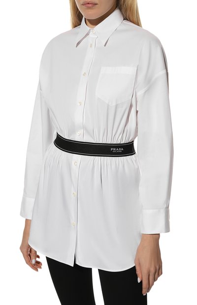 Хлопковая рубашка PRADA, арт. P468F-F62-F0009-221, фото 3