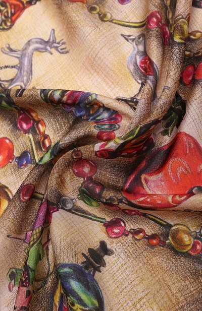 Шелковый платок новогодние игрушки GOURJI, арт. T23XMST7R/1, фото 4