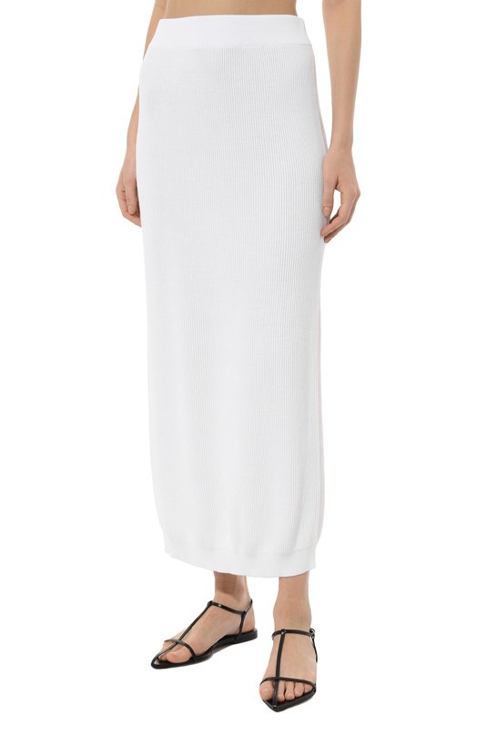 Хлопковая юбка Brunello Cucinelli M1919B1307 Белый  M1919B1307 Фото 3