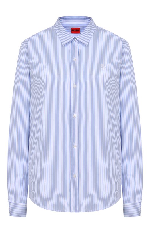 Хлопковая рубашка HUGO 50552601 Голубой 50552601