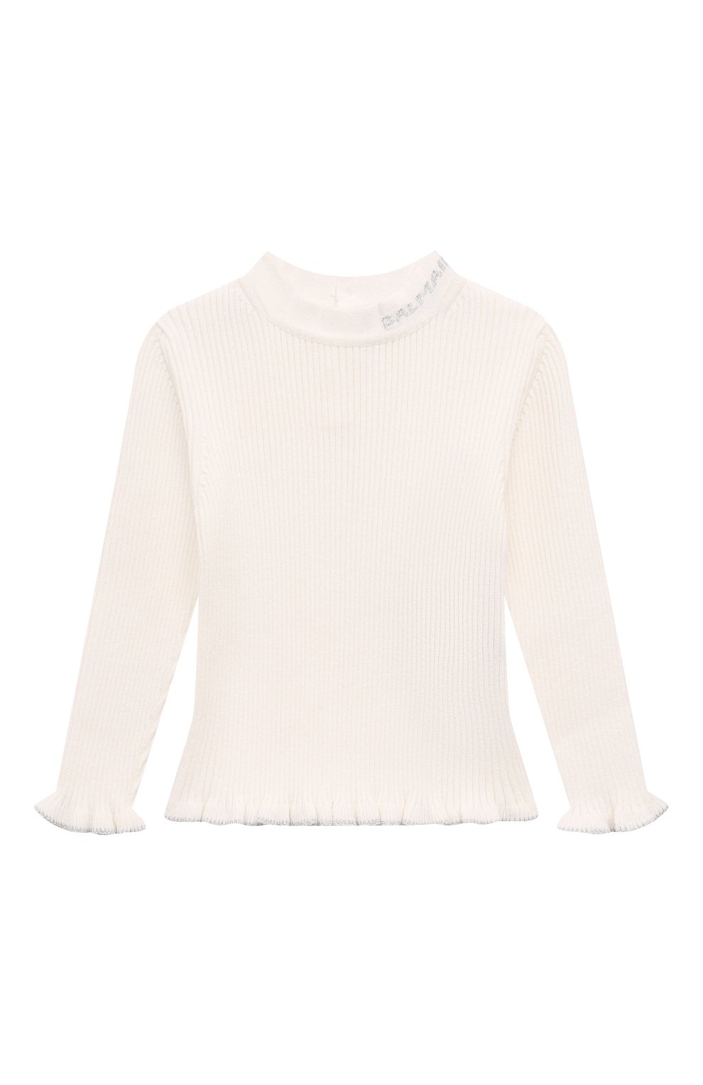 Пуловер из вискозы BALMAIN молочного цвета по цене 24800 руб., арт. BV9000, фото 1 Пуловер из вискозы BALMAIN, арт. BV9000, фото 1