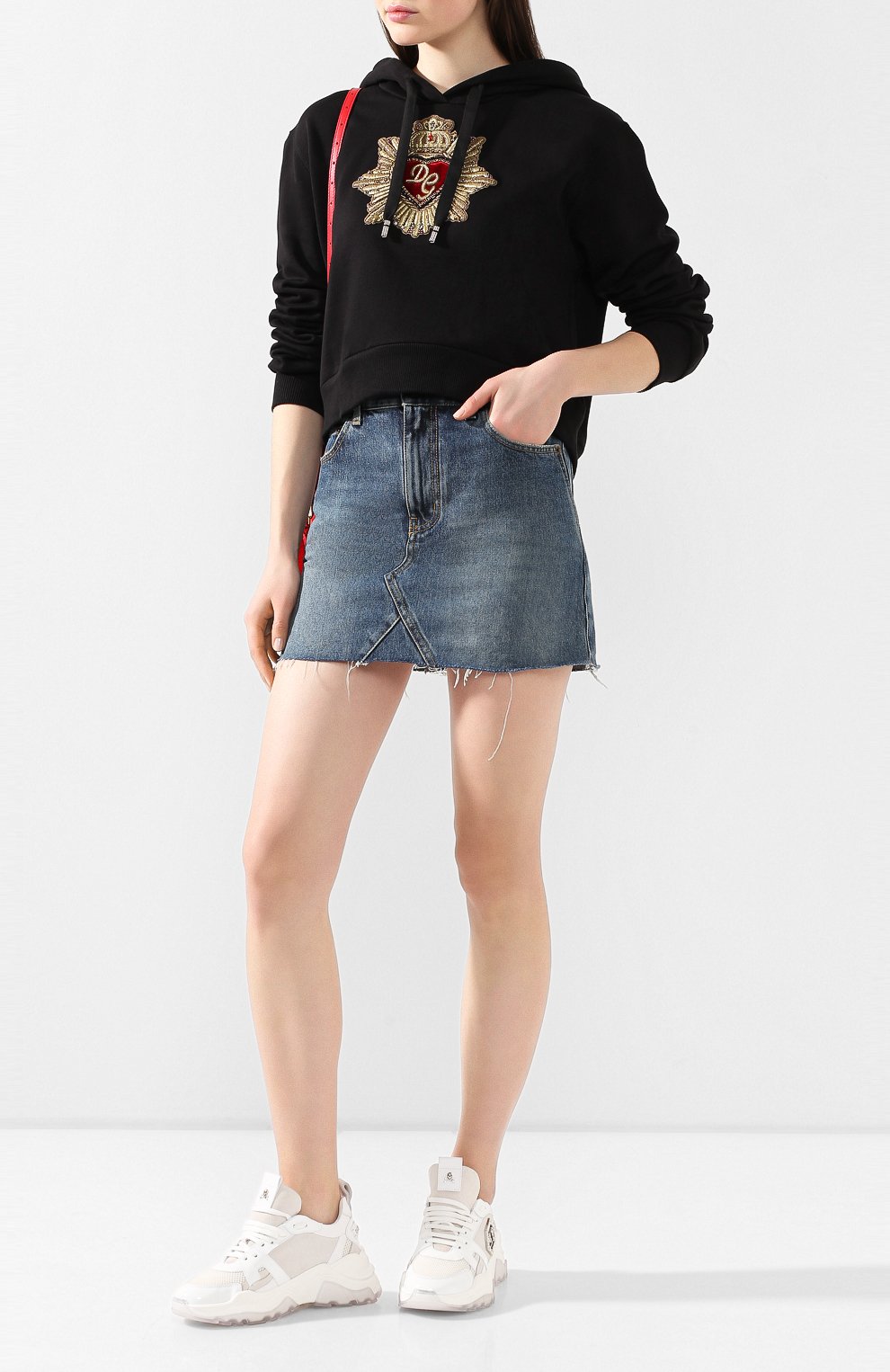 Хлопковое худи DOLCE & GABBANA черного цвета по цене 125500 руб., арт. F9H75Z/G7VVS, фото 2 Хлопковое худи DOLCE & GABBANA, арт. F9H75Z/G7VVS, фото 2