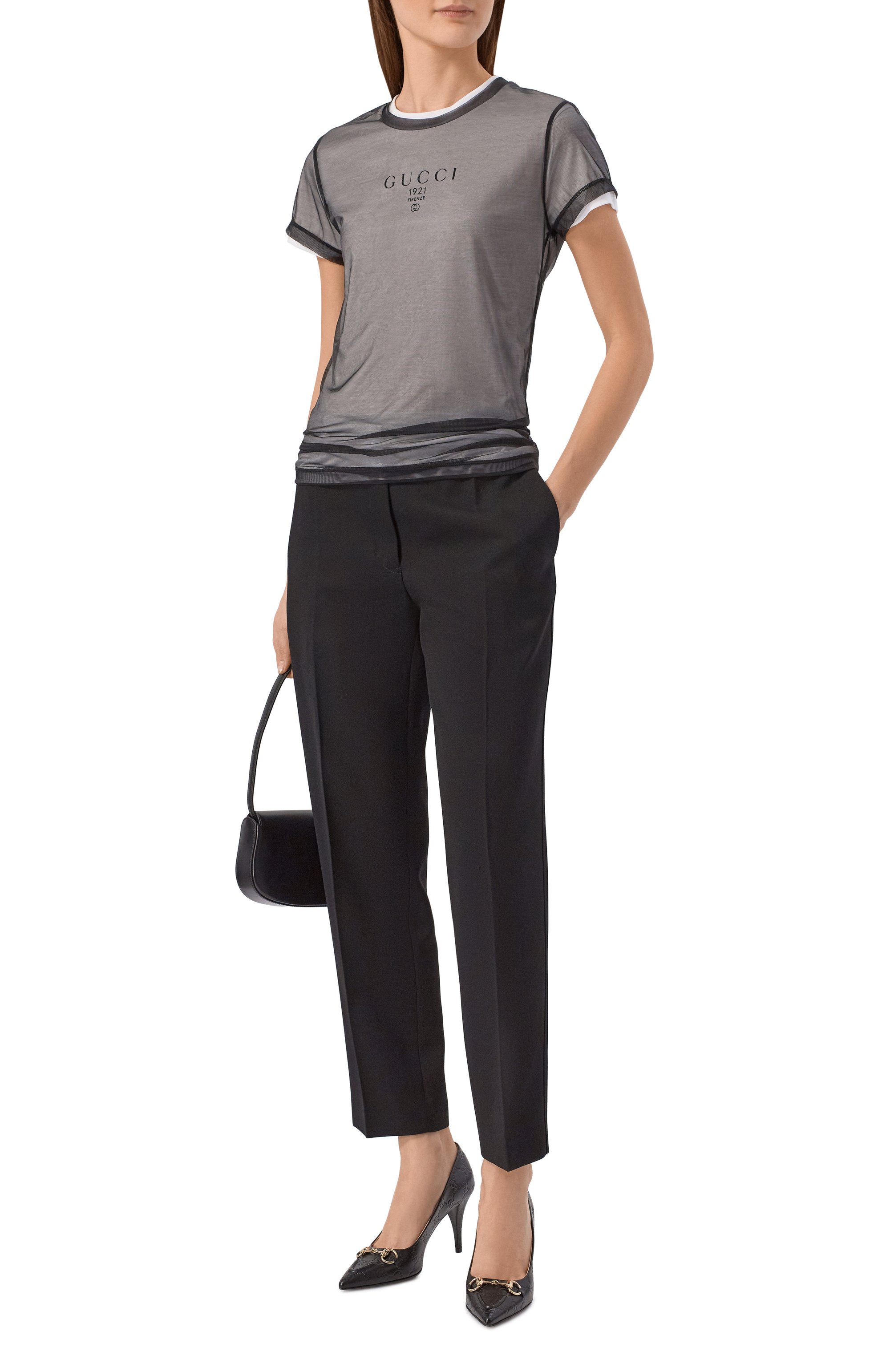 Футболка GUCCI черного цвета по цене 122000 руб., арт. 856822/XJHQ5, фото 2 Футболка GUCCI, арт. 856822/XJHQ5, фото 2