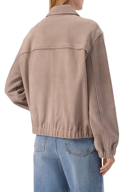 Замшевый бомбер 12 STOREEZ 136637 Серый  136637 Фото 4