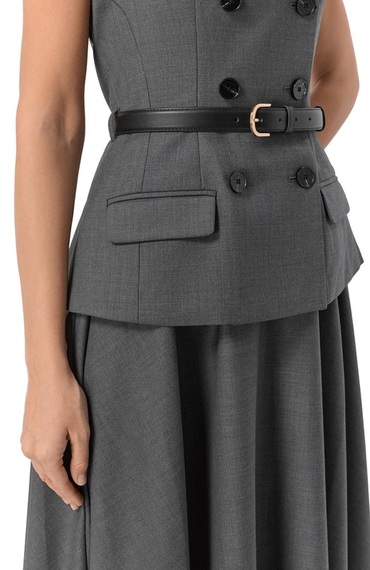 Шерстяное платье self-portrait AW25090MGR Серый  AW25090MGR Фото 4