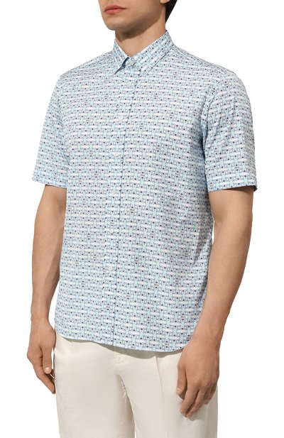 Хлопковая рубашка ZILLI, арт. LINAM5M010003250Q, фото 3