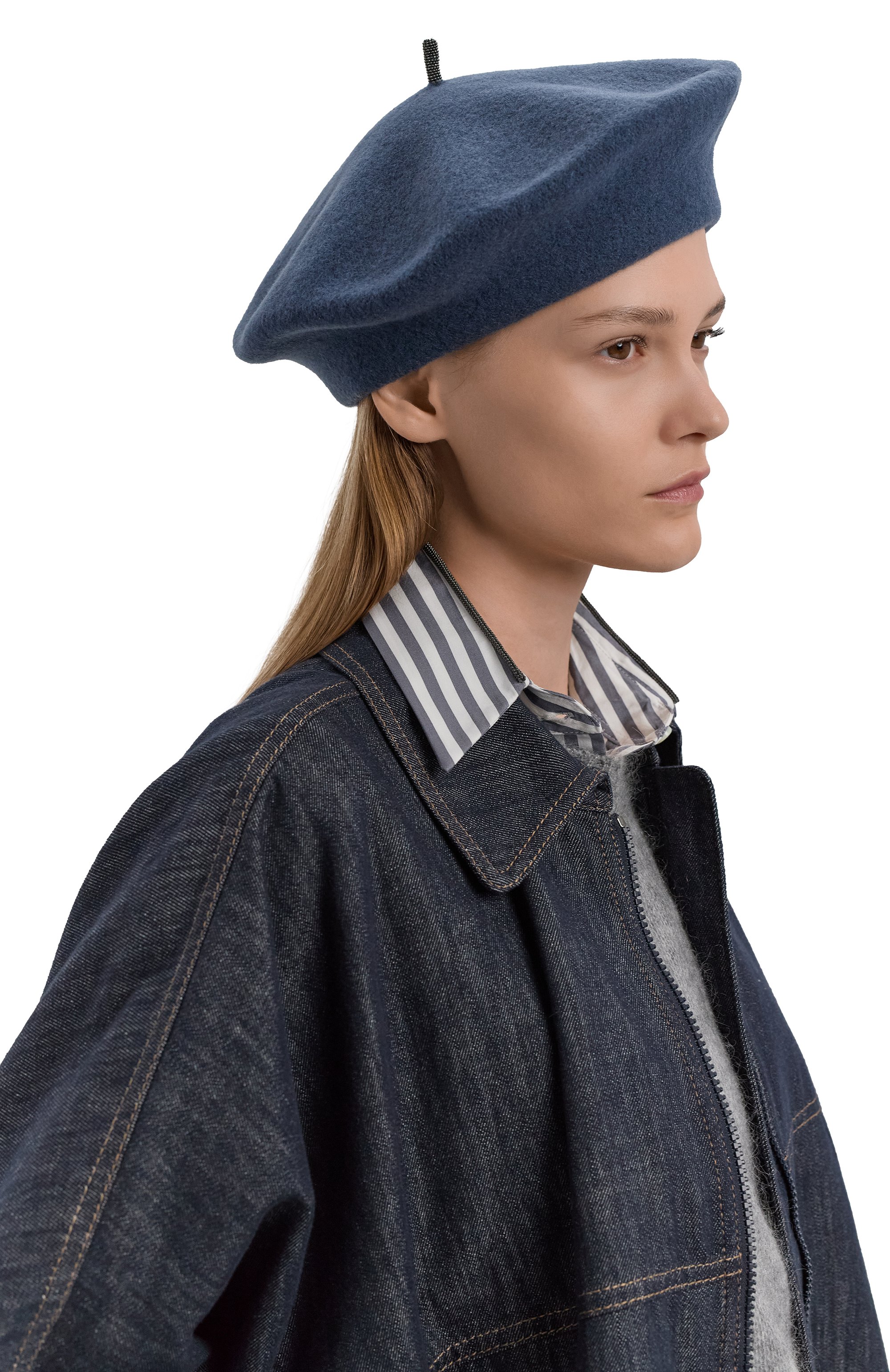 Шерстяной берет BRUNELLO CUCINELLI, арт. MCAP90136P, фото 2