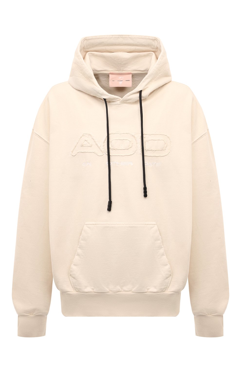 Хлопковое худи AN OTHER DATE кремового цвета по цене 28050 руб., арт. F40DMAHS084, фото 1 Хлопковое худи AN OTHER DATE, арт. F40DMAHS084, фото 1