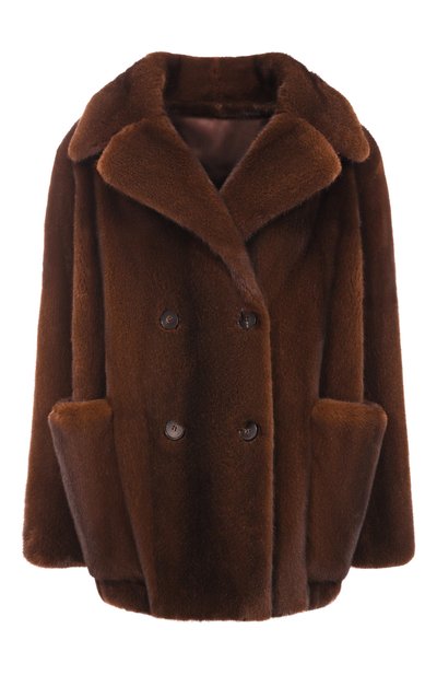 Женская шуба из норки MVST, арт. M010/MINK BROWN