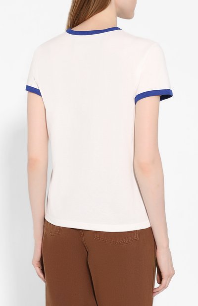 Хлопковая футболка MARC JACOBS (THE) синего цвета по цене 9560 руб., арт. M4008410, фото 4 Хлопковая футболка MARC JACOBS (THE), арт. M4008410, фото 4
