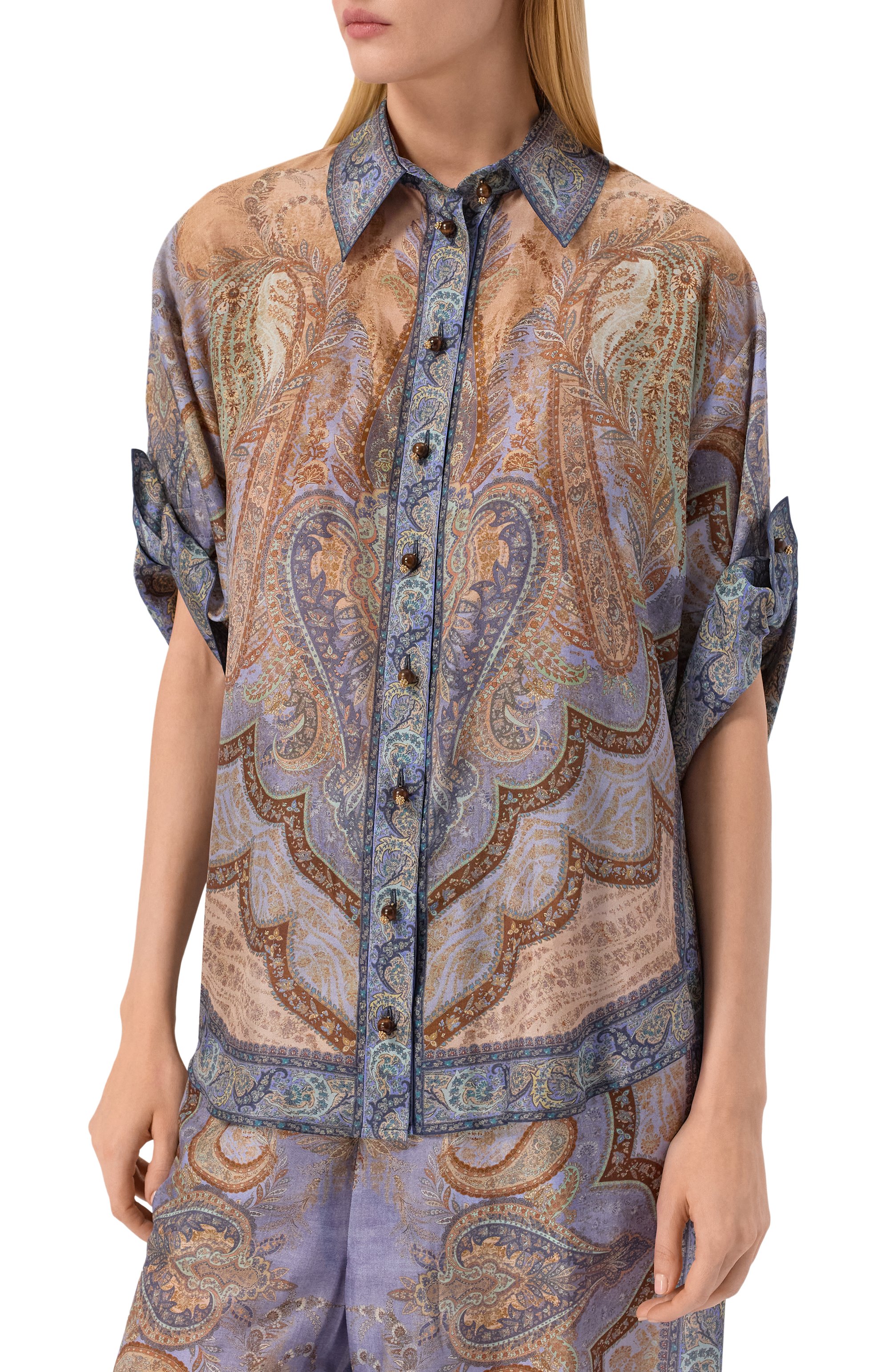 Шелковая рубашка ZIMMERMANN, арт. 8624TRS262, фото 3