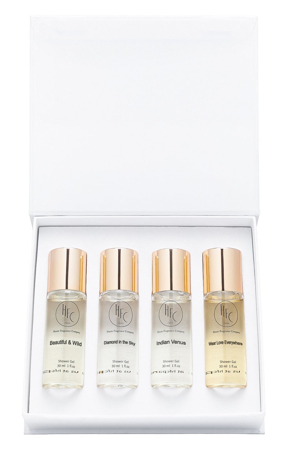 Дорожный набор женских гелей для душа (4x30ml) HFC, арт. 3760354920054, фото 1