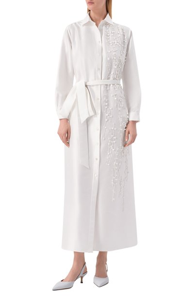 Женское платье из хлопка и шелка KITON, арт. D61321K09R19