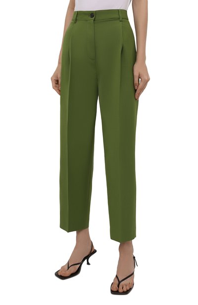 Брюки ACNE STUDIOS зеленого цвета по цене 35200 руб., арт. AK0414, фото 3 Брюки ACNE STUDIOS, арт. AK0414, фото 3