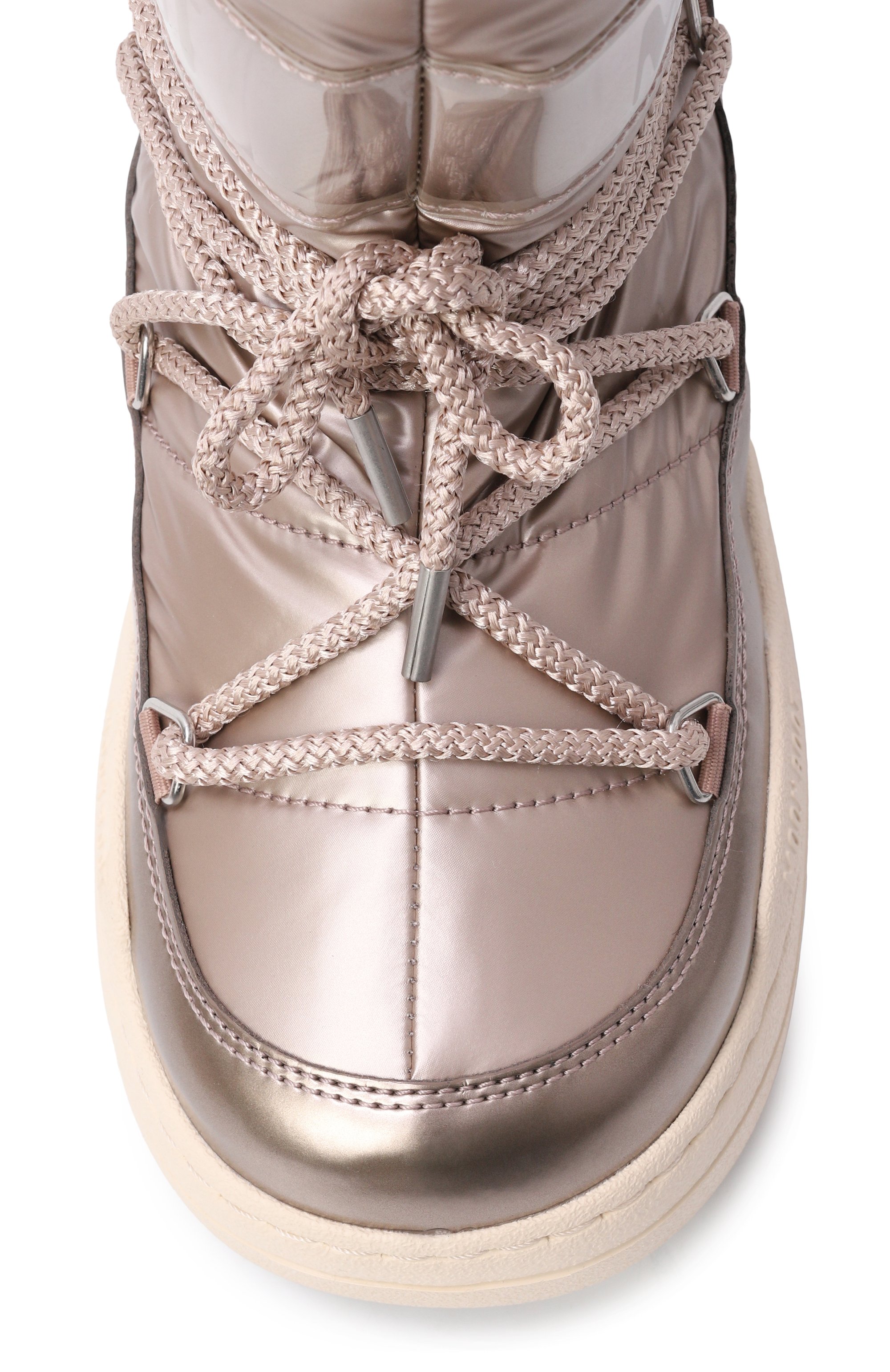 Утепленные сапоги MOON BOOT золотого цвета по цене 15150 руб., арт. 80D3440020_001, фото 4 Утепленные сапоги MOON BOOT, арт. 80D3440020_001, фото 4