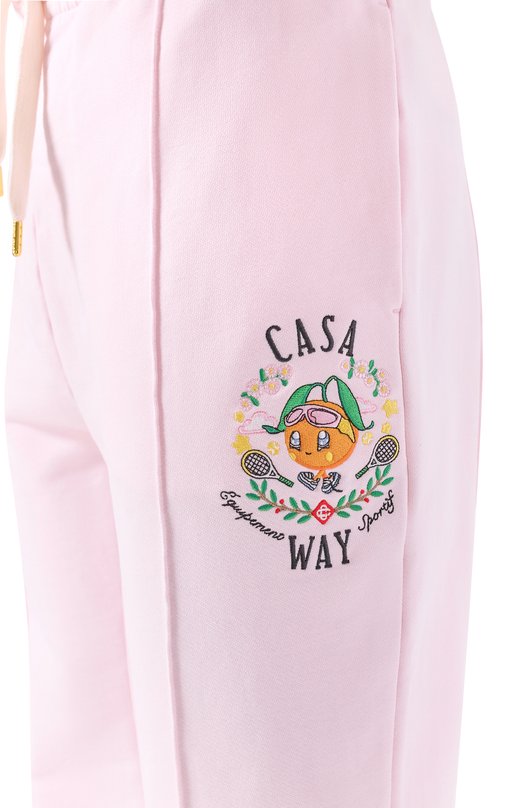 Хлопковые брюки Casablanca M-AW25-JTR-051-03 Розовый  M-AW25-JTR-051-03 Фото 5
