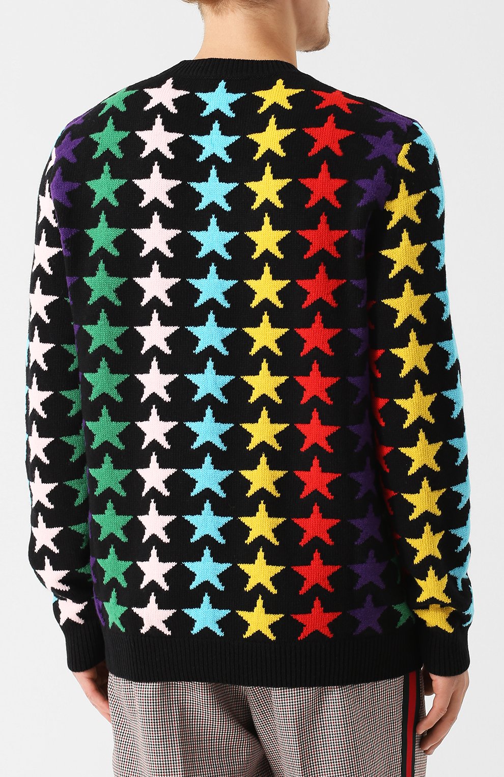 Шерстяной свитер с принтом GUCCI разноцветного цвета по цене 69950 руб., арт. 523016/X9U56, фото 4 Шерстяной свитер с принтом GUCCI, арт. 523016/X9U56, фото 4