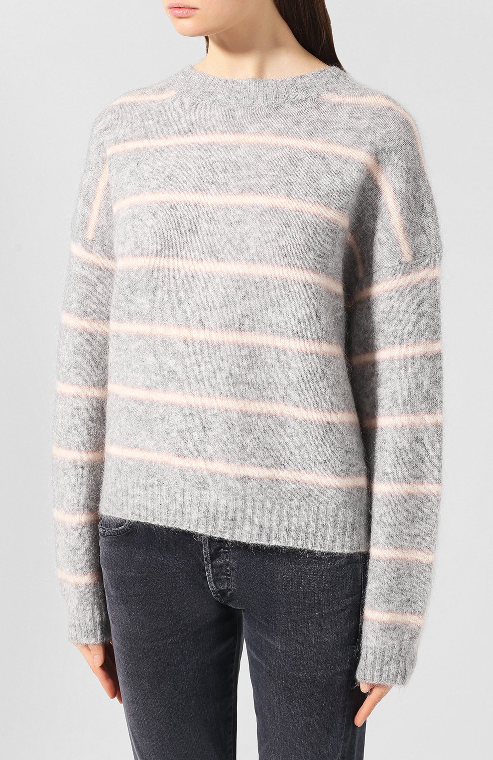 Пуловер в полоску ACNE STUDIOS серого цвета по цене 24400 руб., арт. A60099, фото 3 Пуловер в полоску ACNE STUDIOS, арт. A60099, фото 3