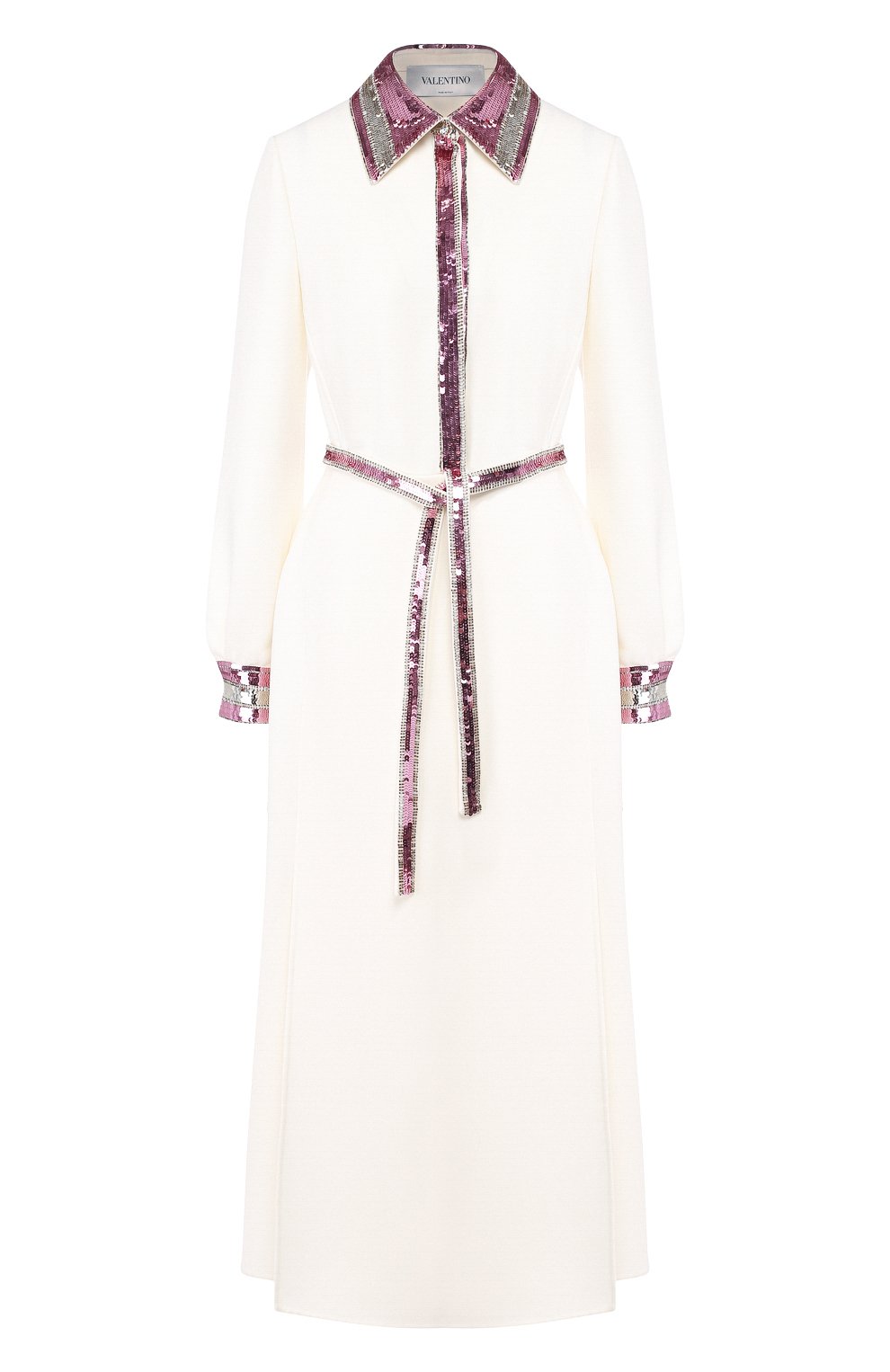 Шерстяное платье VALENTINO белого цвета по цене 648500 руб., арт. TB3VAQ5150S, фото 1 Шерстяное платье VALENTINO, арт. TB3VAQ5150S, фото 1