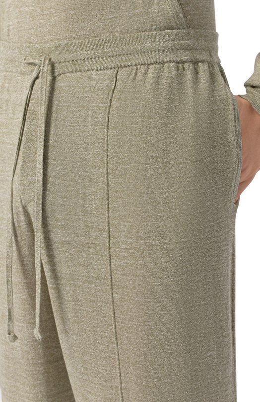 Брюки из шерсти и льна 12 STOREEZ 137225 Зелёный  137225 Фото 5