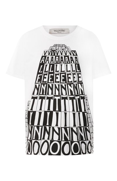 Женская хлопковая футболка VALENTINO, арт. RB3MG00RNMS