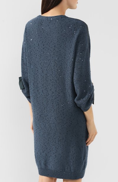 Платье из смеси кашемира и шелка BRUNELLO CUCINELLI, арт. M73542A80P, фото 4
