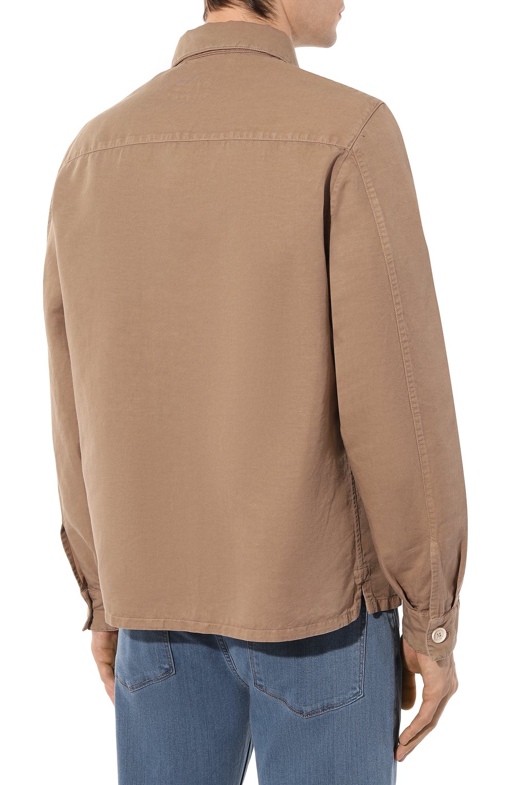 Куртка-рубашка изо льна и хлопка BRUNELLO CUCINELLI, арт. M291DB6220, фото 4