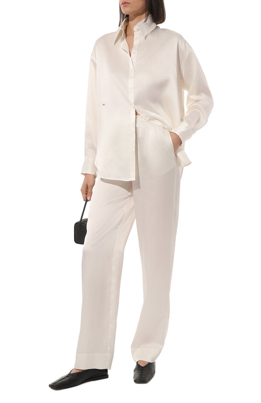 Рубашка из вискозы NOBLE&BRULEE кремового цвета по цене 60000 руб., арт. NBNov/х2/1, фото 2 Рубашка из вискозы NOBLE&BRULEE, арт. NBNov/х2/1, фото 2