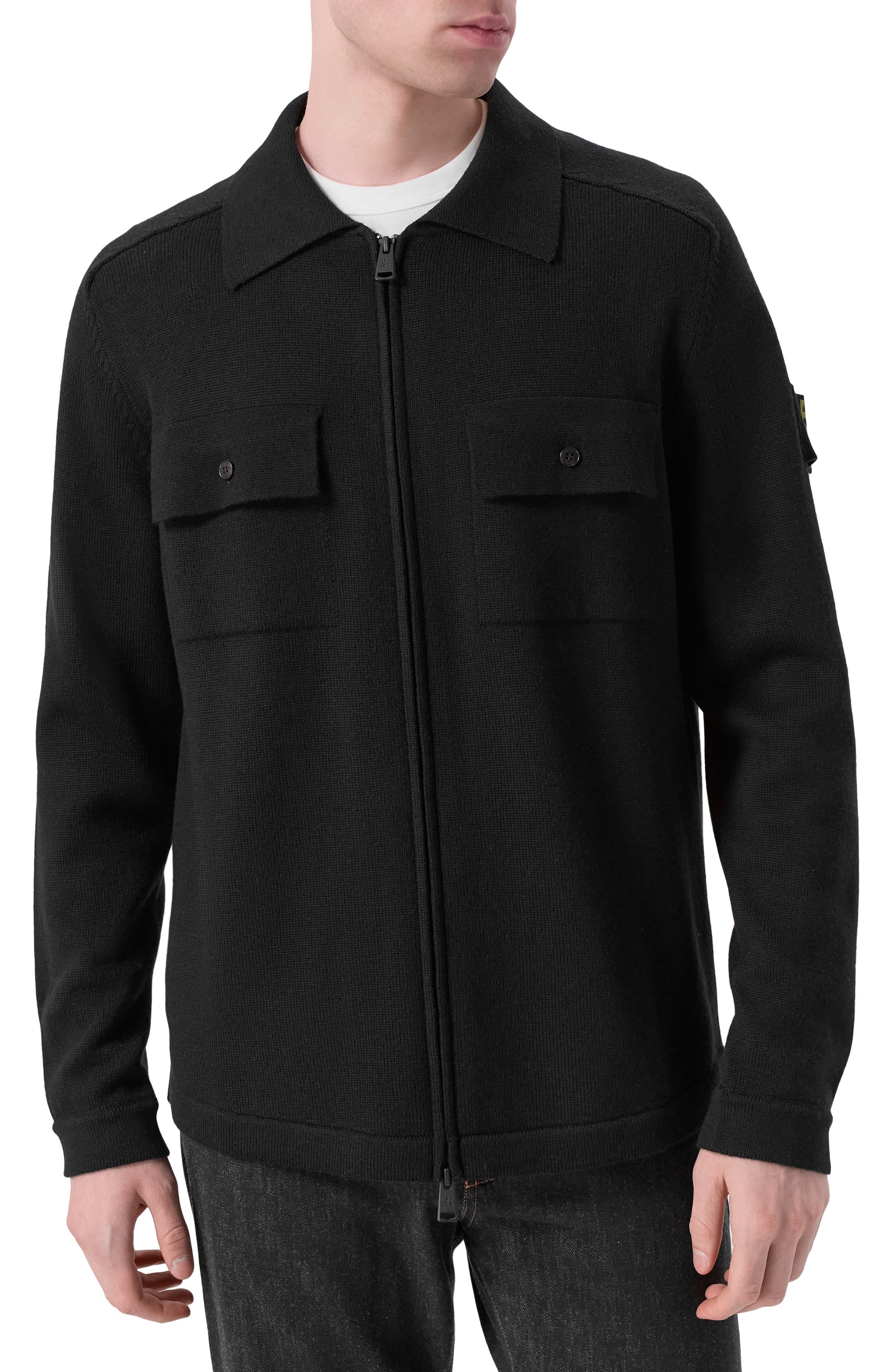 Шерстяной кардиган PREMIATA черного цвета по цене 51500 руб., арт. PMG24/W00L, фото 3 Шерстяной кардиган PREMIATA, арт. PMG24/W00L, фото 3