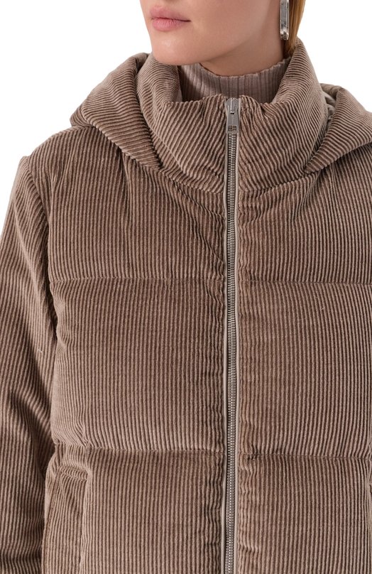 Вельветовый пуховик Kiton D54658K0587C07 Серый  D54658K0587C07 Фото 5