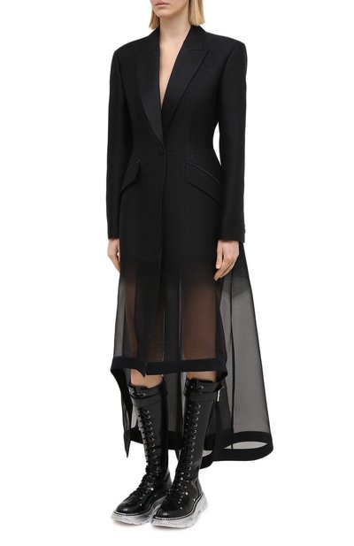 Пальто из шерсти и шелка ALEXANDER MCQUEEN, арт. 641908/QJAB7, фото 3