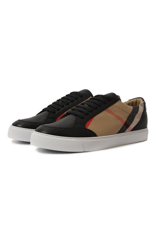 Комбинированные кеды New Salmond Burberry 8057508 Чёрный 8057508