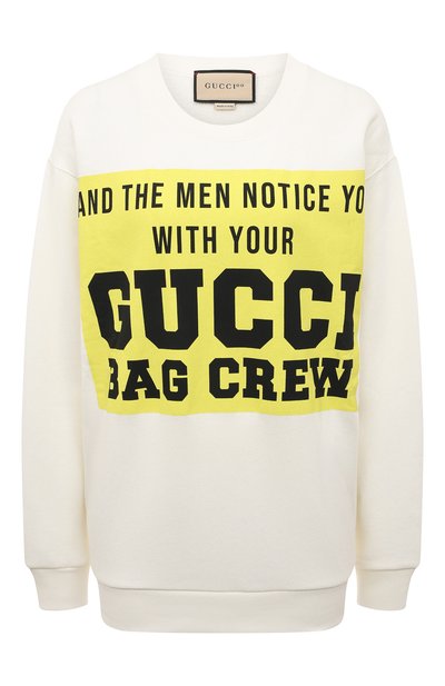 Женский хлопковый свитшот GUCCI, арт. 617964 XJDW9